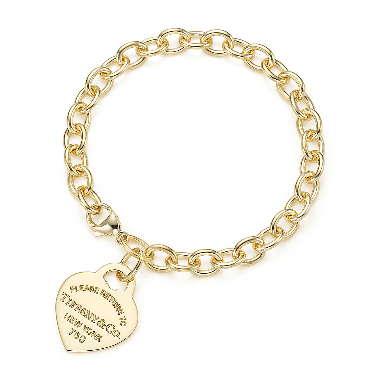 Return to Tiffany™ 系列 中号18K 金 Heart Tag，配中号