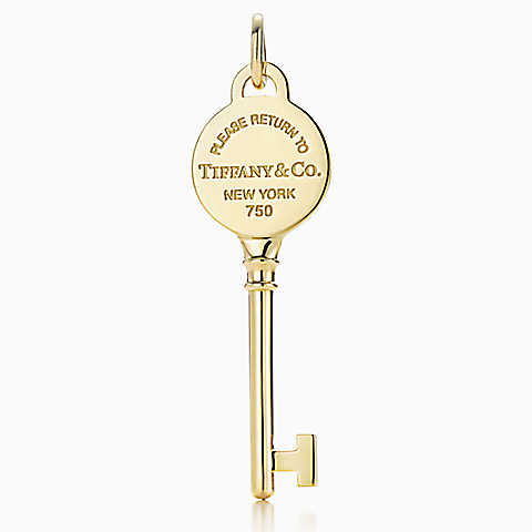 Tiffany Keys Return to Tiffany™ 系列 18K 金圆形钥匙吊