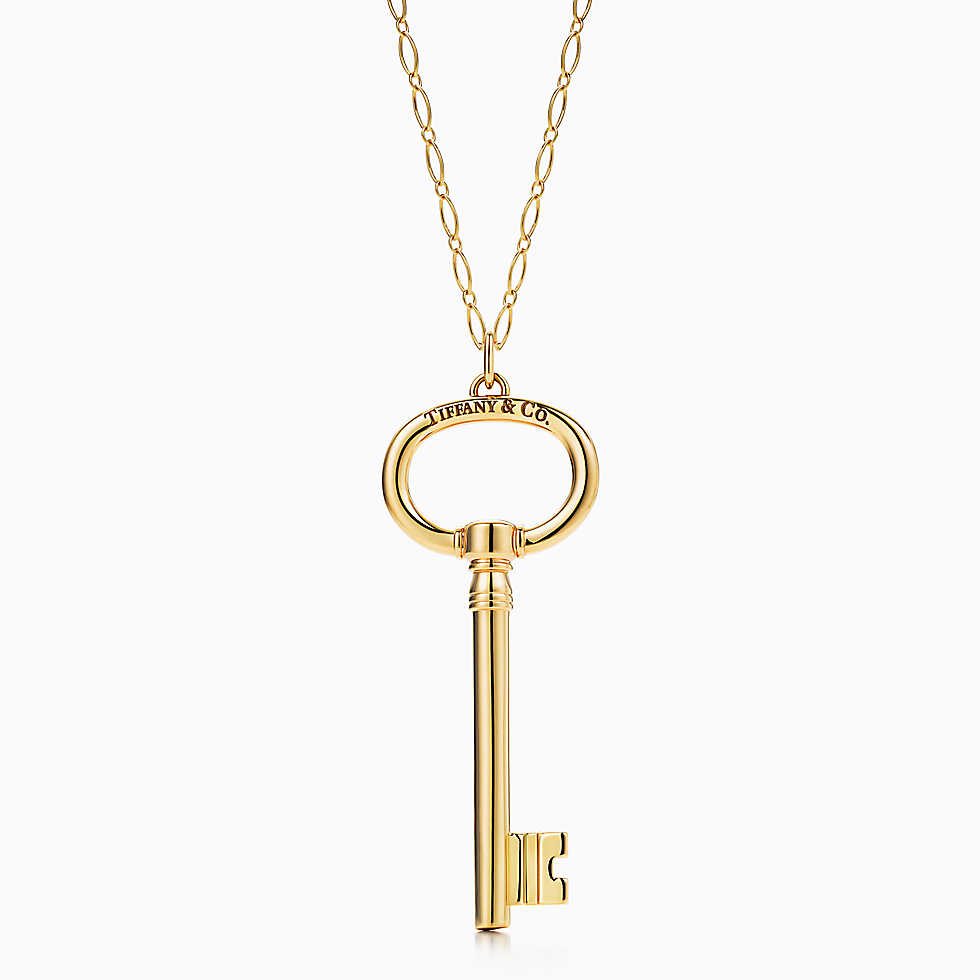 Tiffany Keys 18K 金椭圆形钥匙吊坠