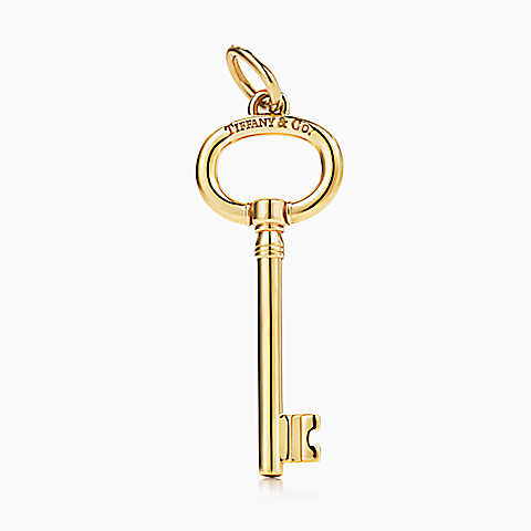 Tiffany Keys 18K 金小号椭圆形钥匙吊坠