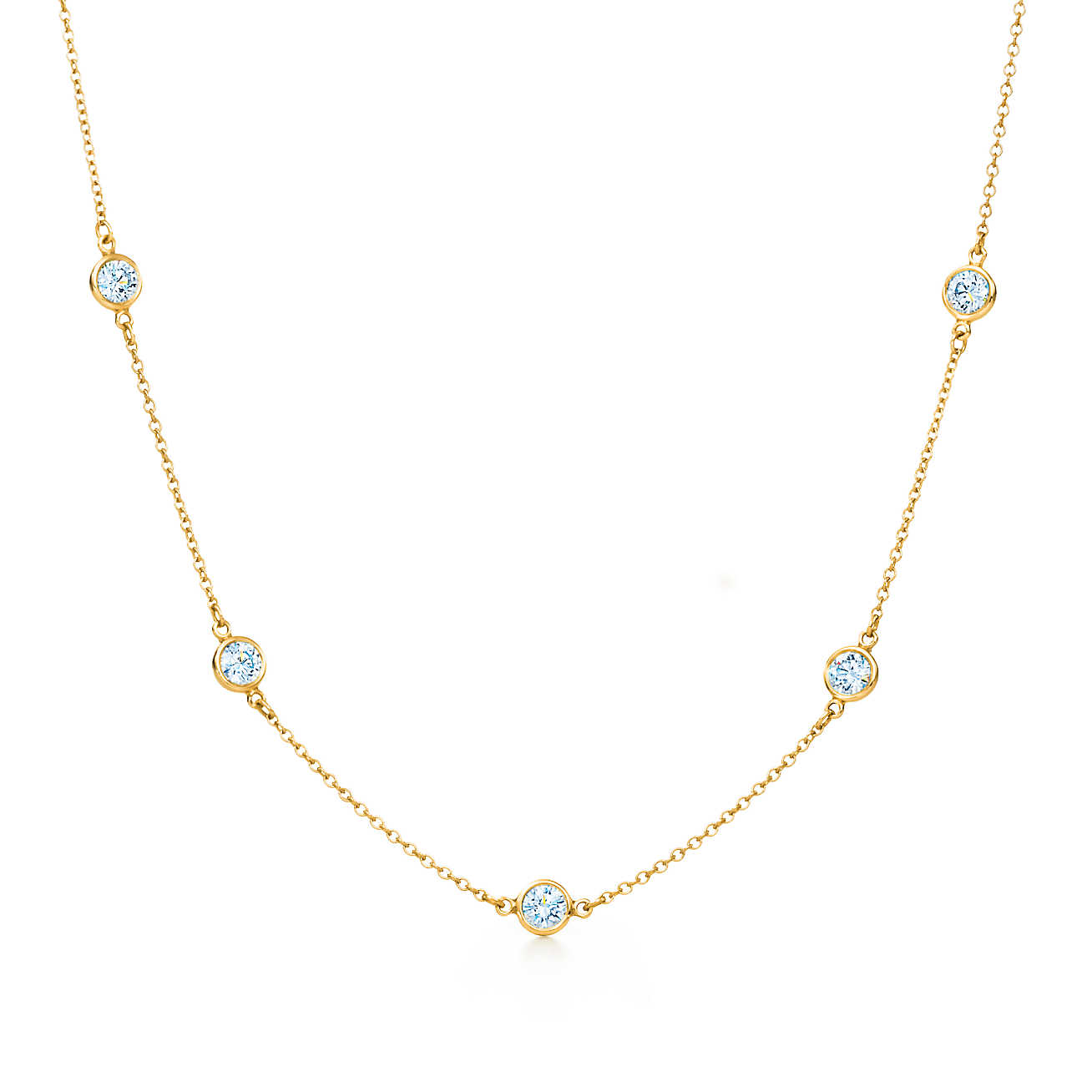 Elsa Peretti™ Diamonds by the Yard™ 18K金项链