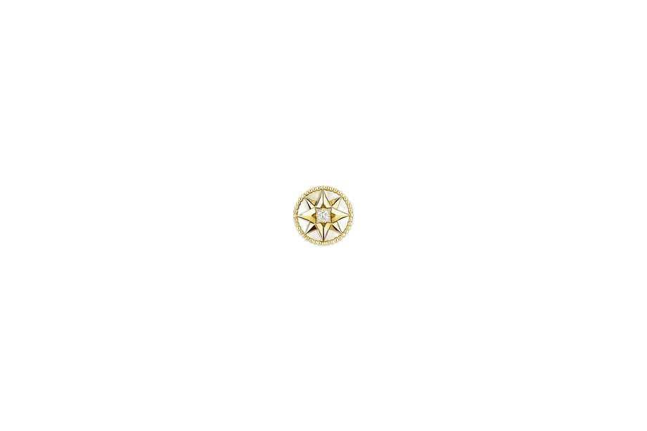 ROSE DES VENTS耳环 750/1000黄金、钻石和珍珠母贝