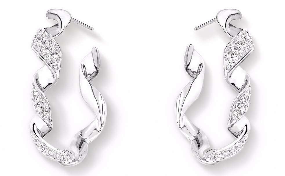 ARCHI DIOR“DIORAMA”耳环 750/1000白金和钻石