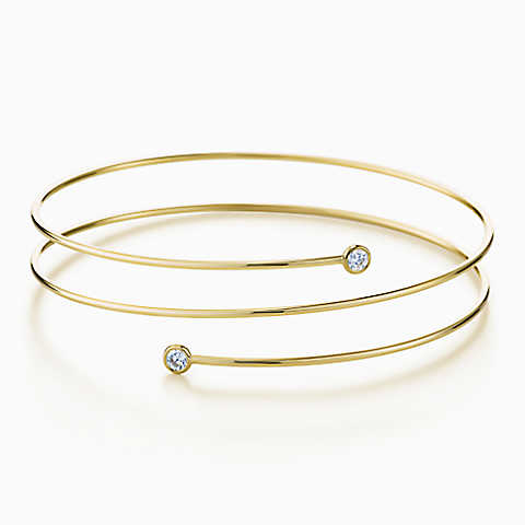 Elsa Peretti™ Diamond Hoop 18K 金镶钻手链