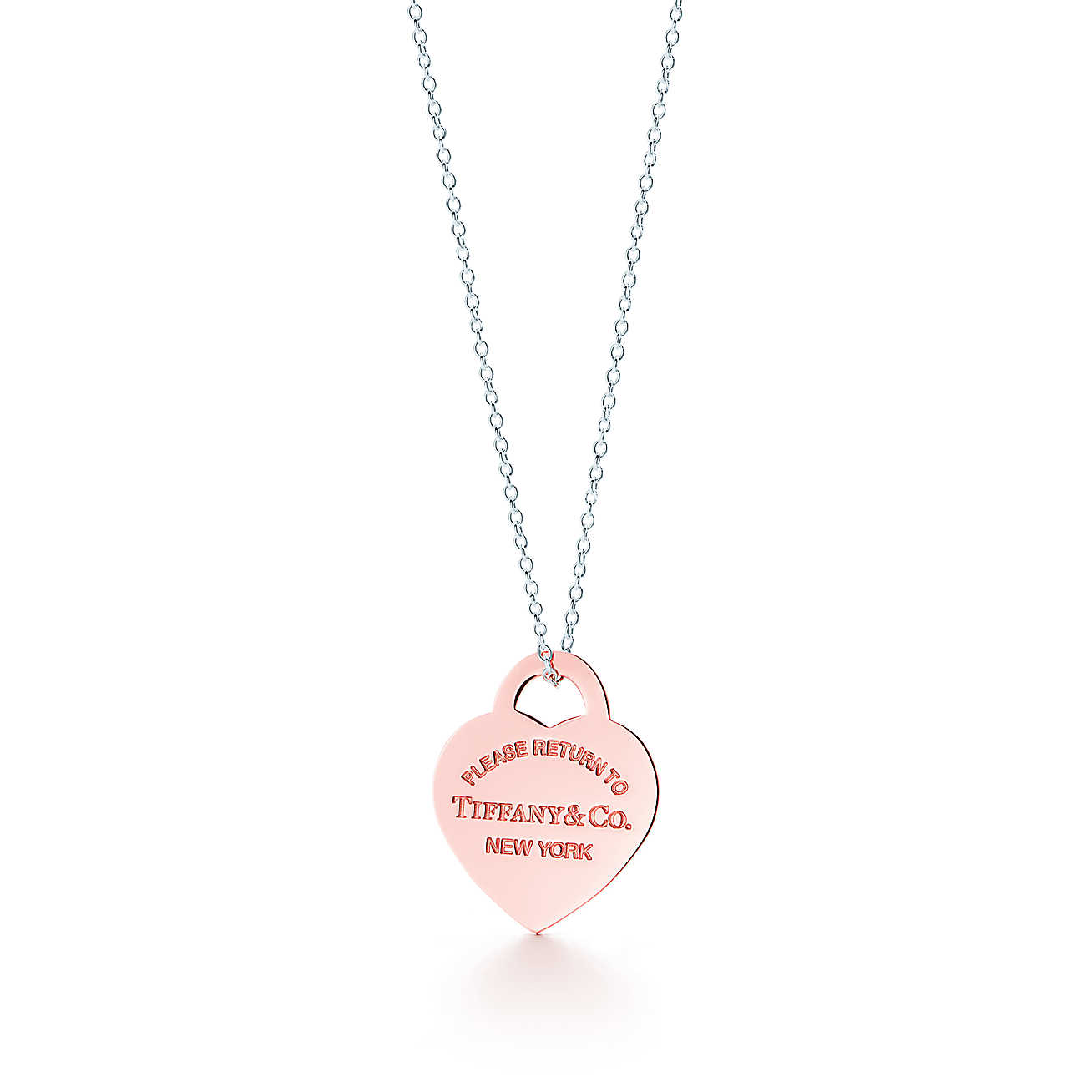 Return to Tiffany™系列Rubedo®金属和纯银Heart Tag吊坠