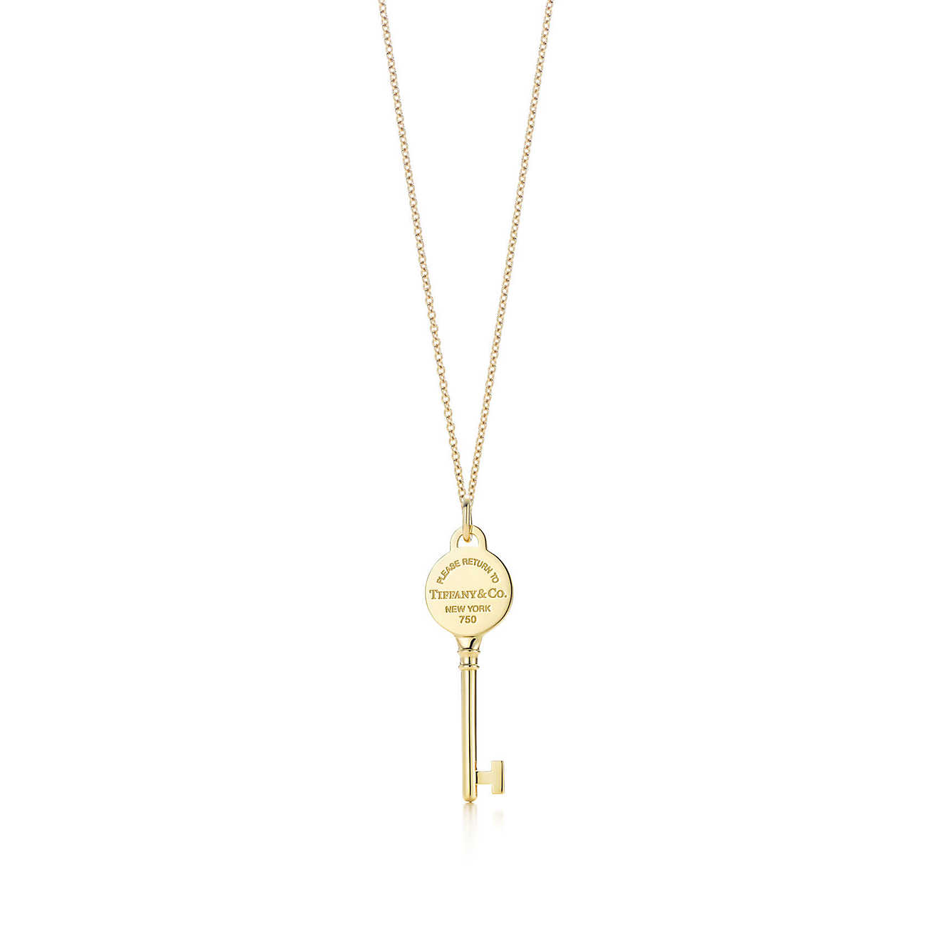 Tiffany Keys Return to Tiffany™ 系列 18K 金圆形钥匙吊