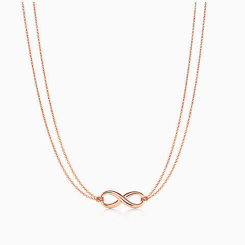 Tiffany Infinity 18K 玫瑰金吊坠