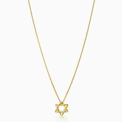 Elsa Peretti™ Star of David 18k 金吊坠，12 毫米宽