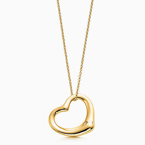Elsa Peretti™ Open Heart 18K金中号吊坠