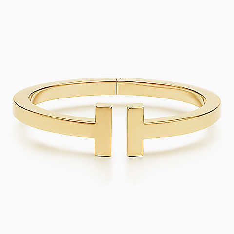 Tiffany T 18K 金中号方形手镯