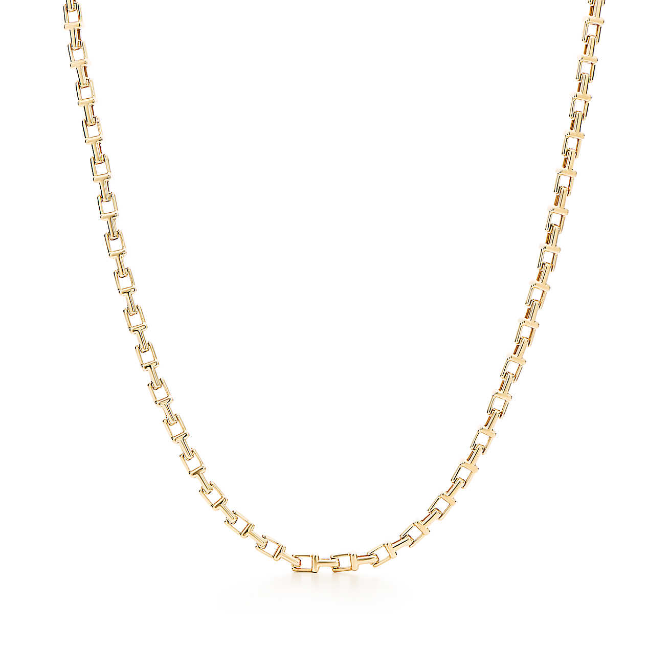 Tiffany T 18K 金链结式项链
