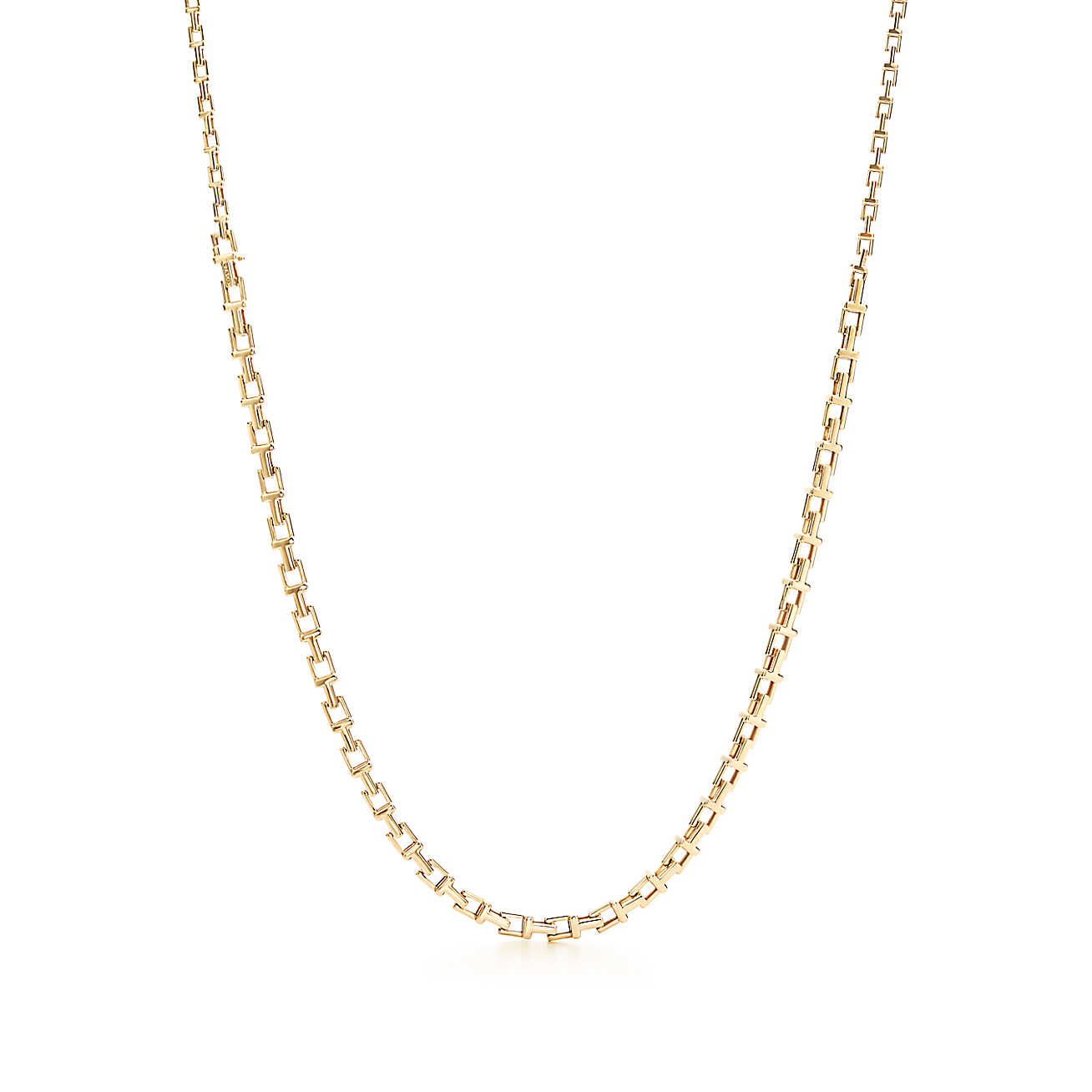 Tiffany T 18K 金链结式项链