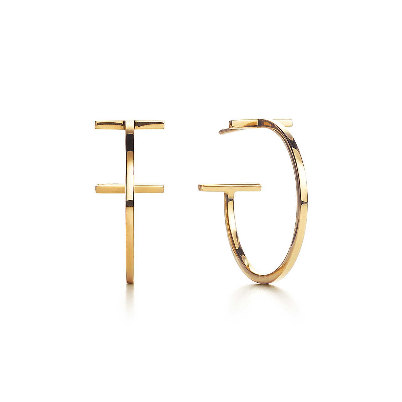 Tiffany T 18K金中号线圈耳环