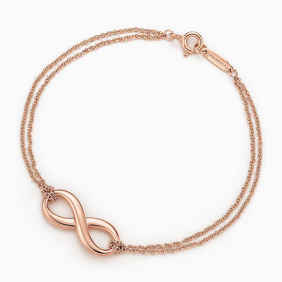 Tiffany Infinity 18K 玫瑰金手链