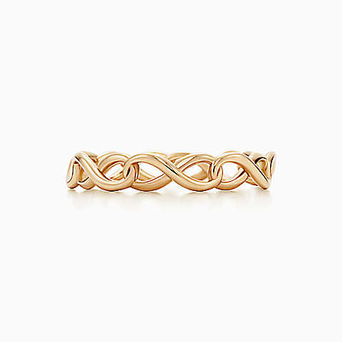 Tiffany Infinity 18K 金窄式戒指