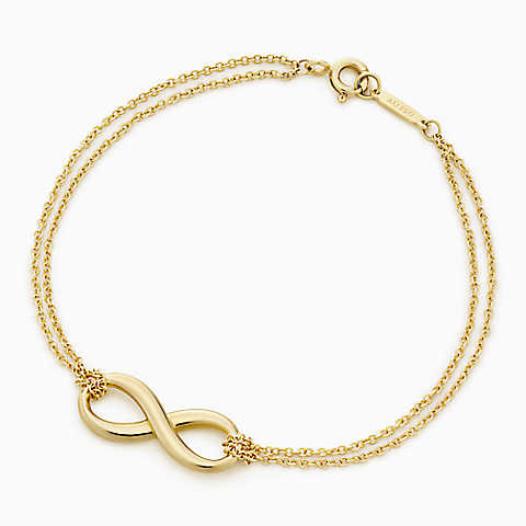 Tiffany Infinity 中号 18K 金手链
