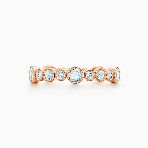 Tiffany Cobblestone 18K 玫瑰金镶钻戒指
