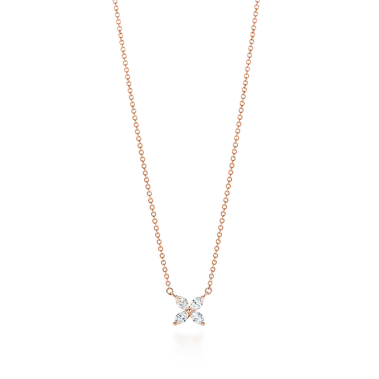 Tiffany Victoria™ 18k 玫瑰金镶钻小号吊坠