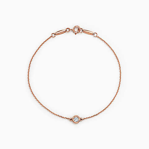 Elsa Peretti® Diamonds by the Yard™ 18K 玫瑰金中号手链