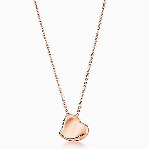 Elsa Peretti® Full Heart 18K 玫瑰金吊坠，14 毫米宽