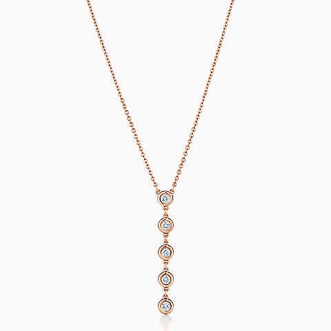Elsa Peretti® Diamonds by the Yard™ 18K 玫瑰金镶钻吊坠
