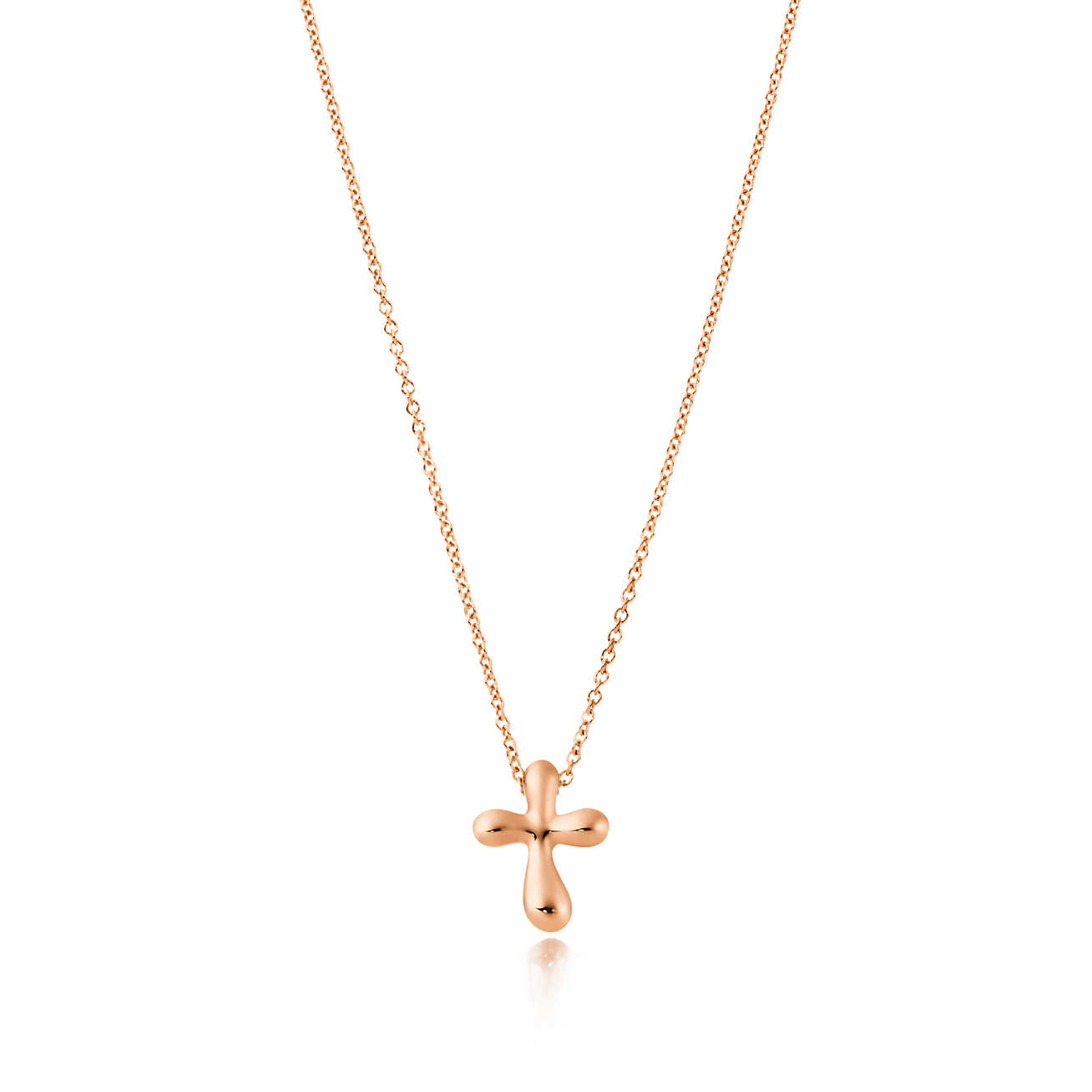 Elsa Peretti™ 18k 玫瑰金十字架吊坠，12 毫米宽