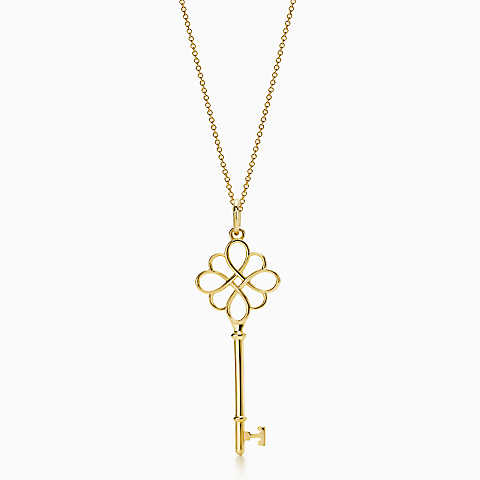 Tiffany Keys 18K 金八边形钥匙吊坠