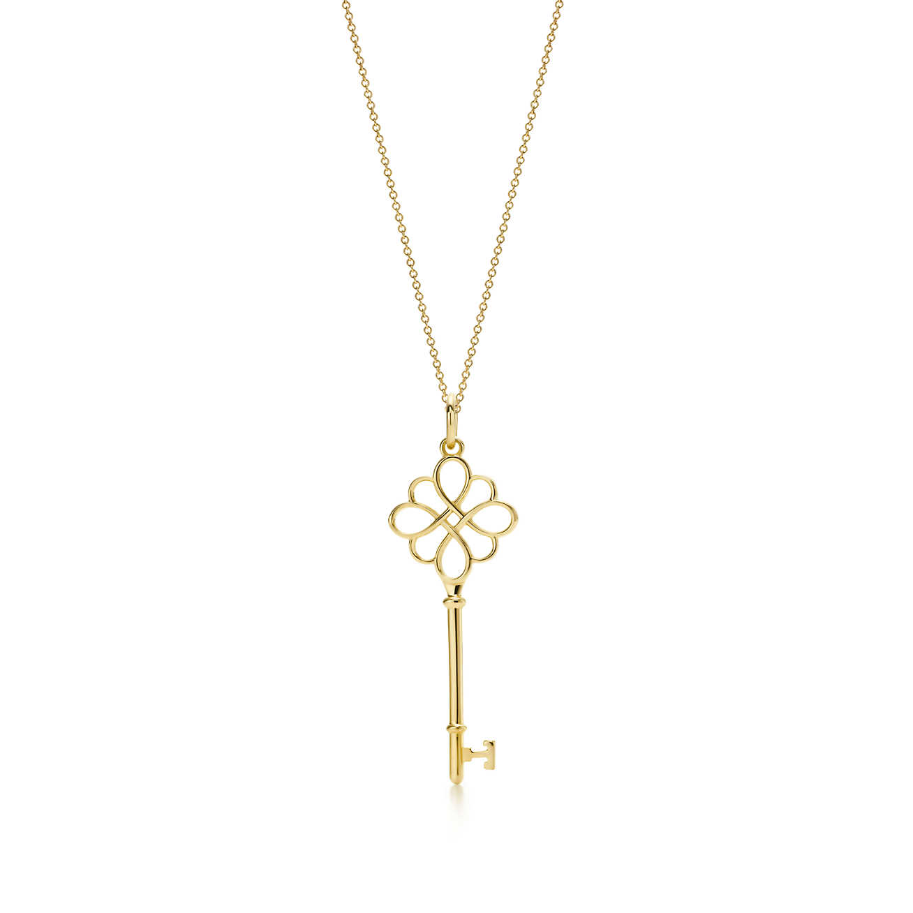 Tiffany Keys 18K 金八边形钥匙吊坠