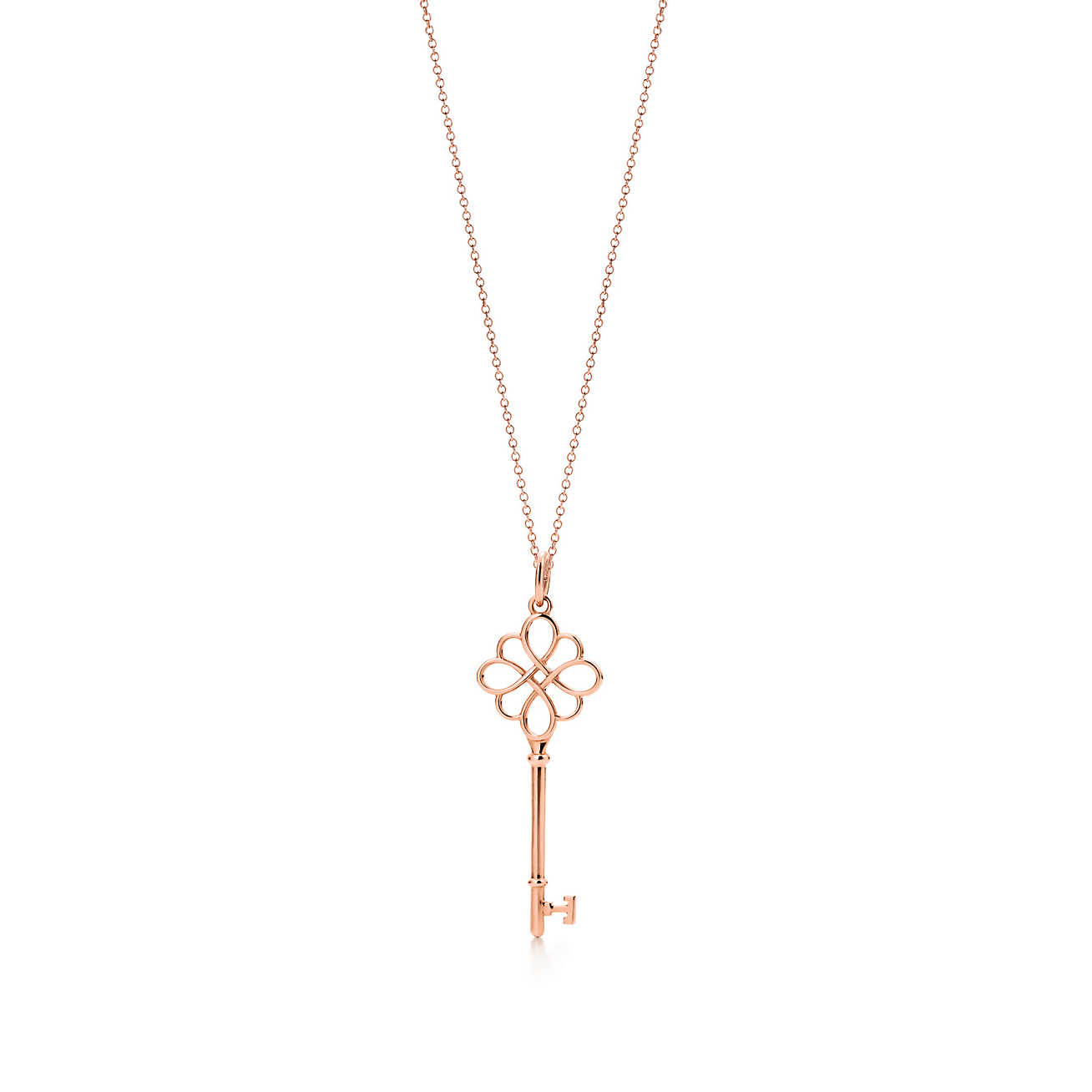 Tiffany Keys 18K 玫瑰金中国结钥匙造型吊坠