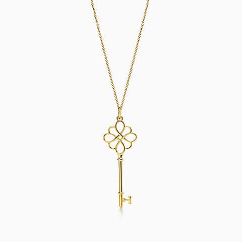 Tiffany Keys 18K 金八边形钥匙吊坠