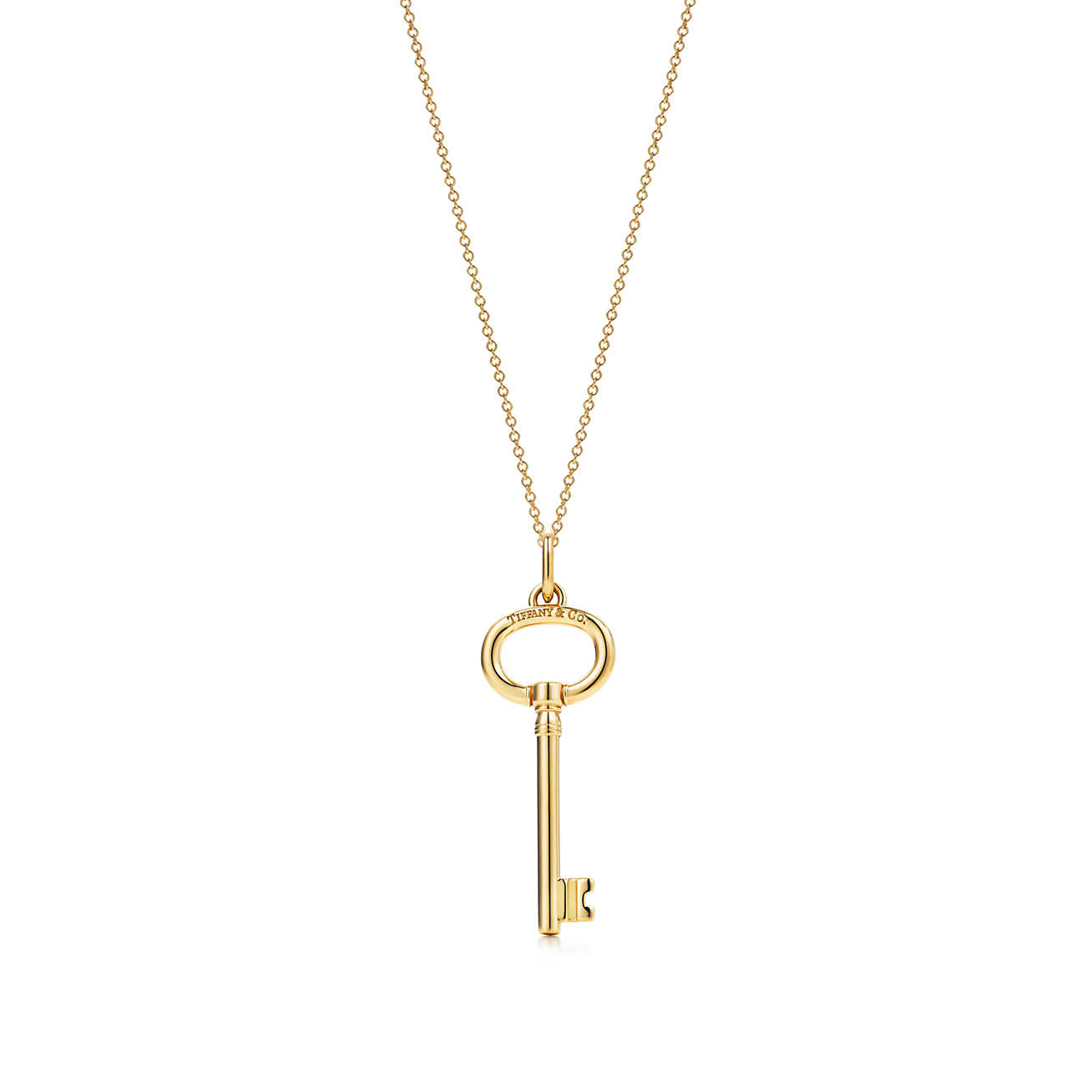 Tiffany Keys 18K 金小号椭圆形钥匙吊坠