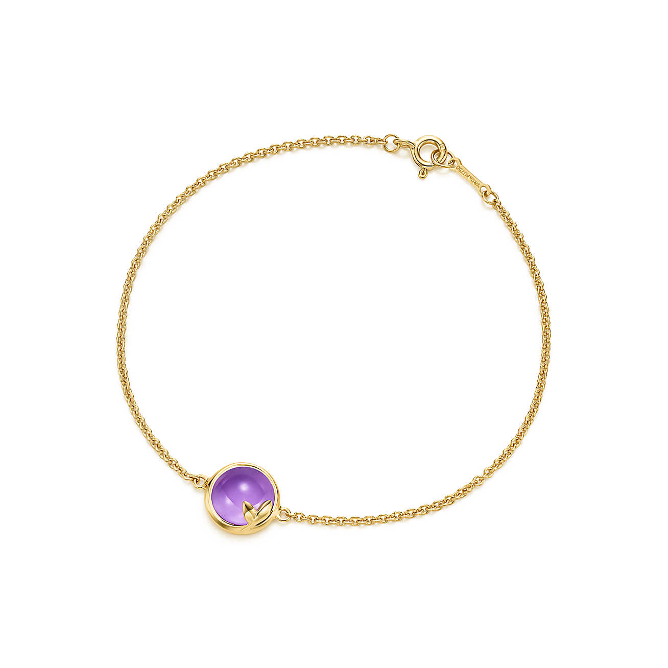 Paloma Picasso™ Olive Leaf 18K 金镶紫水晶中号手链