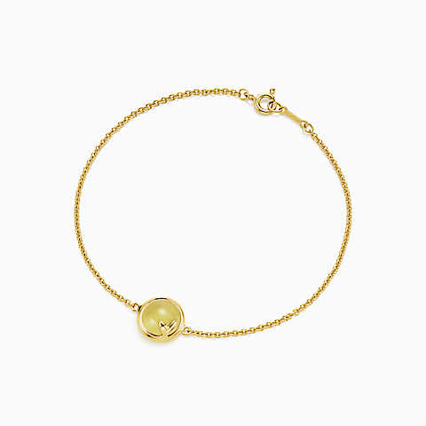 Paloma Picasso™ Olive Leaf 18K 金镶黄水晶中号手链