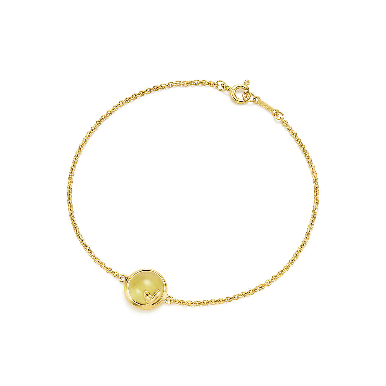 Paloma Picasso™ Olive Leaf 18K 金镶黄水晶中号手链