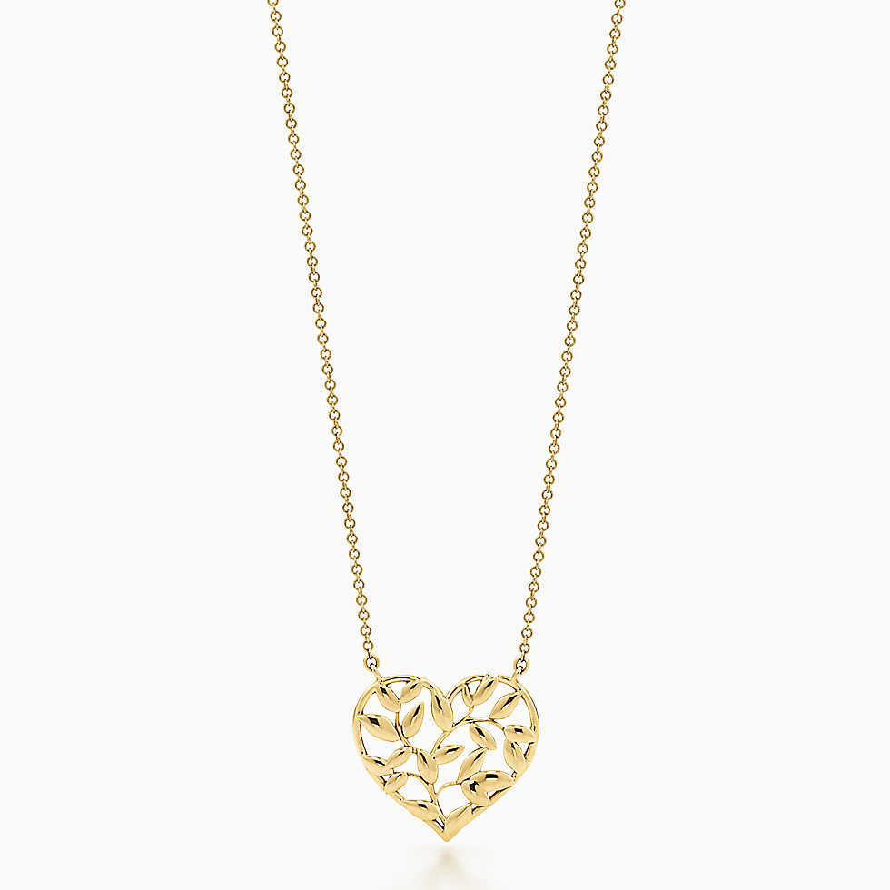 Paloma Picasso™ 18K 金橄榄叶心形吊坠