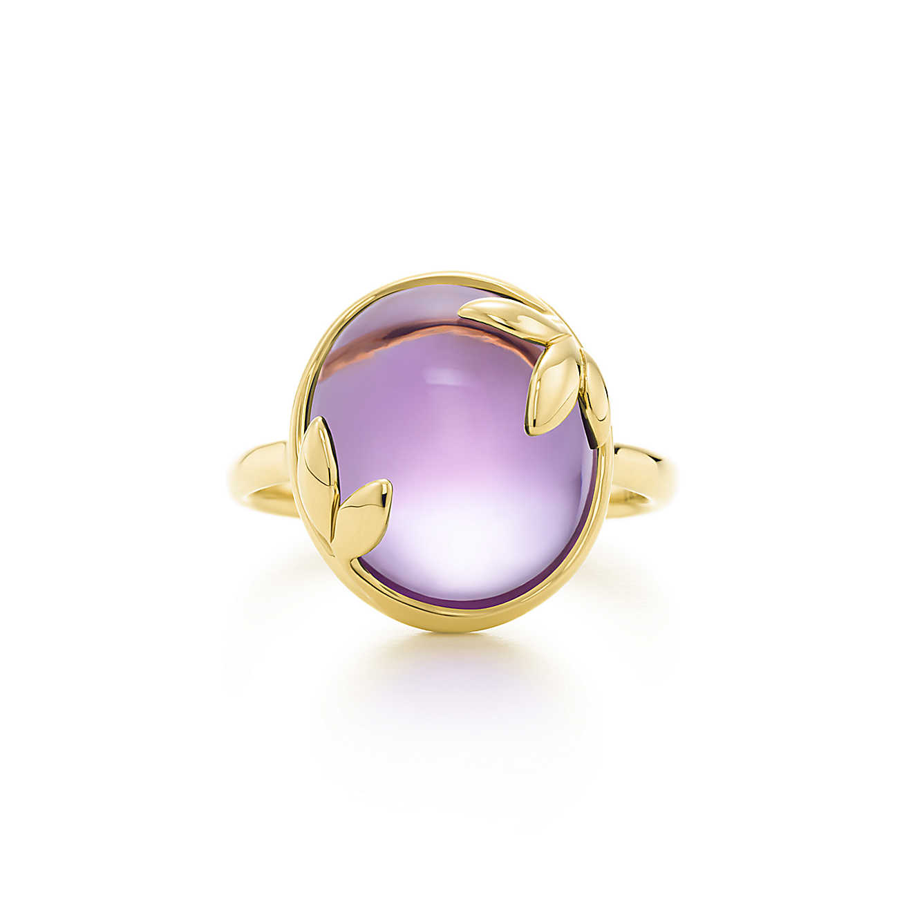Paloma Picasso® 18K 金镶紫水晶橄榄叶戒指