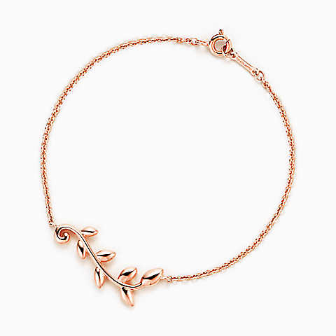 Paloma Picasso® Olive Leaf 18K玫瑰金中号蔓枝手链