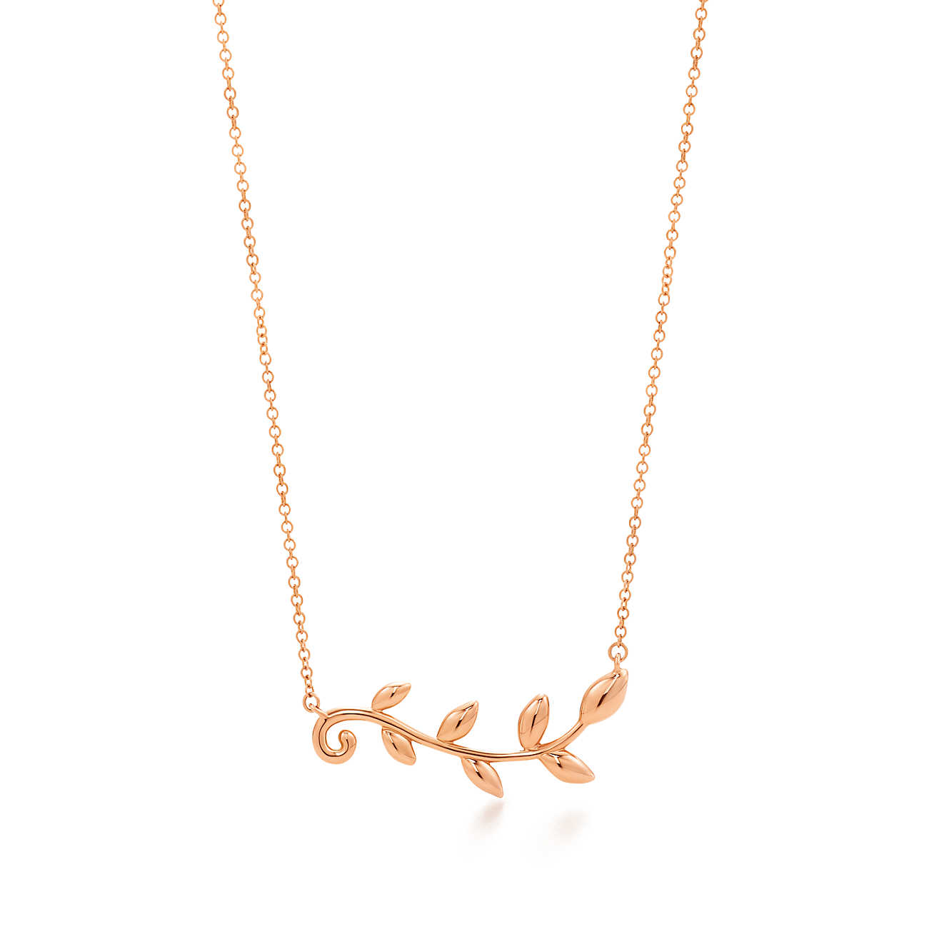 Paloma Picasso™ Olive Leaf 18K 玫瑰金蔓枝吊坠