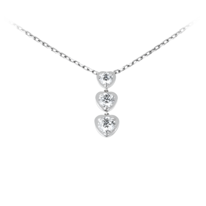 DIAMANTS LÉGERS DE CARTIER吊坠项链，心形图案
