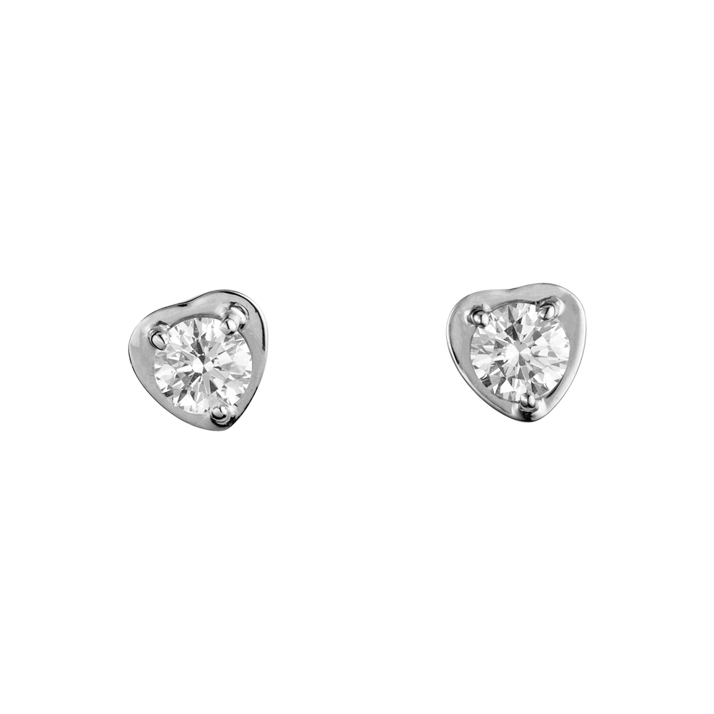 DIAMANTS LÉGERS DE CARTIER耳环，心形图案