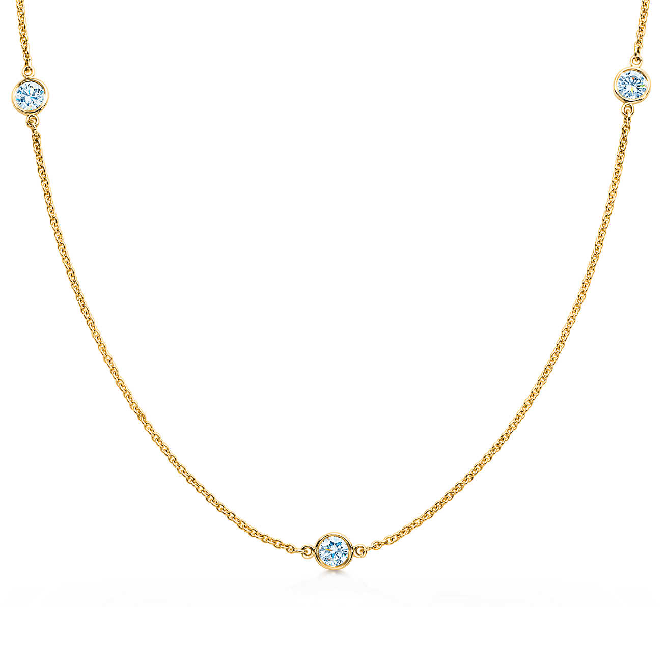 Elsa Peretti™ Diamonds by the Yard™ 18K金项链